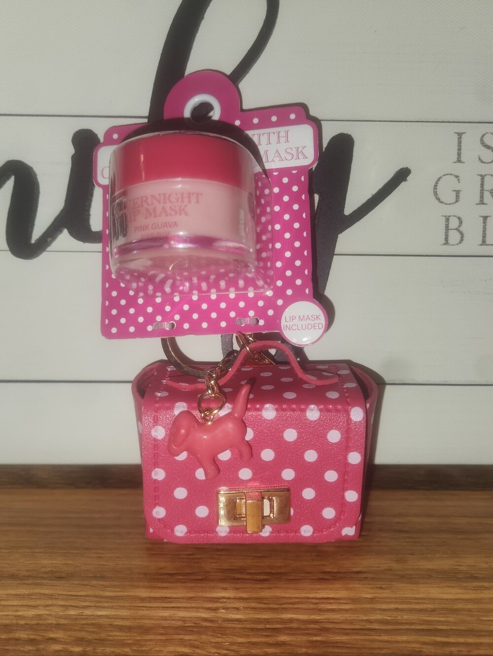 💥FREE w/ ANY $13+ PURCHASE💥PINK MICRO BAG CHARM & LIP MASK KEYCHAIN